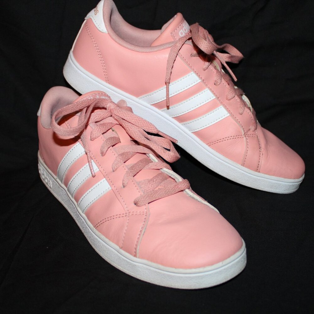 Adidas Neo Baseline Salmon Pink Sneakers Women Size 6